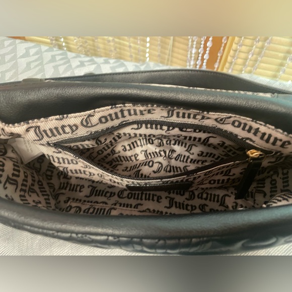 Juicy Couture black two way shoulder/cross body soft feaux leather bag, NwoT - Picture 7 of 12